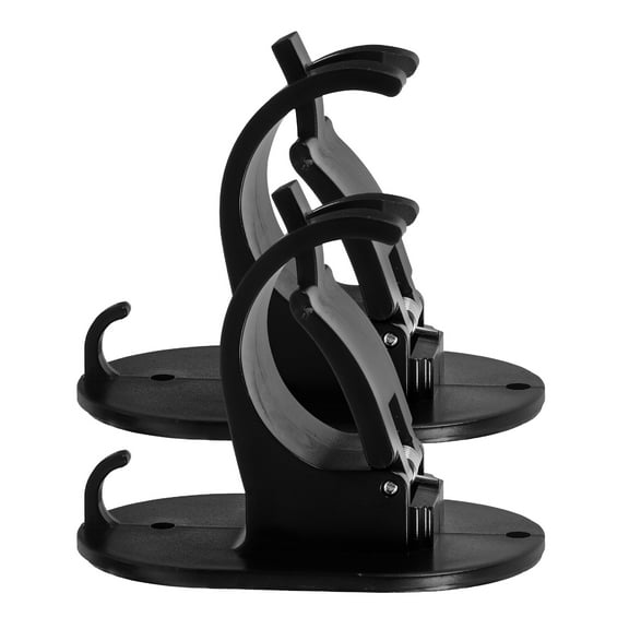 2 Pcs Curtain Rod Clamps Curtains Rods Bracket No Drilling Holder Abs