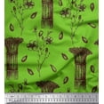 thumbnail image 1 of Soimoi Green polyester Crepe Fabric Seeds,Herbs & Flower Floral Print Fabric by the Yard 42 Inch Wide, 1 of 1