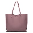 thumbnail image 3 of Dreubea Bolso de hombro de piel sintética suave para mujer, bolso de mano con borlas de gran capacidad, 3 of 5