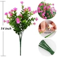 thumbnail image 2 of GRNSHTS 6 Bundles Artificial Flowers Outdoor UV Resistant Fake Plastic Plants Faux Greenery Shrubs Indoor Outside Hanging Planter Home Kitchen Office Wedding Garden Decor (Pink), 2 of 14