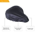 thumbnail image 7 of Bike Saddle Rain Cover Waterproof Seat Protector Universal Cycling Accessory for Road Mountain Bikes Compact Lightweight, 7 of 7
