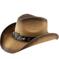 thumbnail image 3 of Straw Cowboy Hat for Men Women Adult, Breathable Lightweight | Straw Woven, Elastic Sweatband,Western Style, Outdoor Sunshade, 3 of 7
