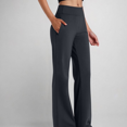 thumbnail image 2 of Wide Leg Pants for Women High Waist Loose Yoga Pants Pull On Flare Trousers Casual Joggers Comfy Long Pants with Pockets, 2 of 5