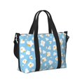 thumbnail image 2 of Zufioo Blue Popcorn Pattern Hand-held Travel Bag, Waterproof Adjustable Shoulder Strap Crossbody Duffel Bag, Suitable for Work, Short trips, Sports, 2 of 8