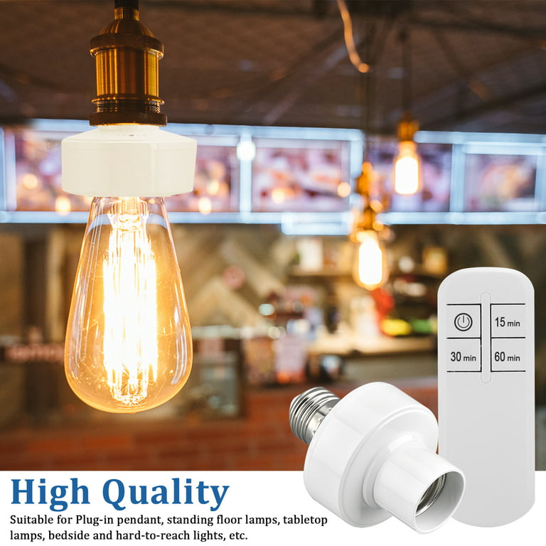 Wireless Light Bulb Socket Lamp Holder Switch - Remote Control LED