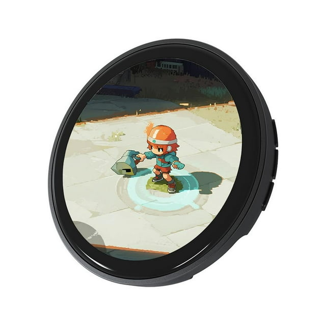 KRONDO 1.85 Inch HD Touch Screen Digital Pixel Badge Pin, Customizable Photo/Video/GIF Display Electronic Badge for Anime, Star, Idol, Football Fans, Metal