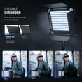 thumbnail image 5 of Neewer 2-Pack 660 LED Light Kit - Bi-Color 3200-5600K, CRI96+, w/75" Stands & Barndoors, Black, 5 of 9