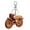Brown, variant on Motorcycle Vehicles 3D Leather Keychain - Collectible Keyring Charm Pendant Made in Japan