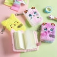 thumbnail image 2 of Cute Cat Plush Notebook For Girls Pendant Keychain Furry Cats Notebook Daily Planner Journal Book Note Pad Stationery, 2 of 5
