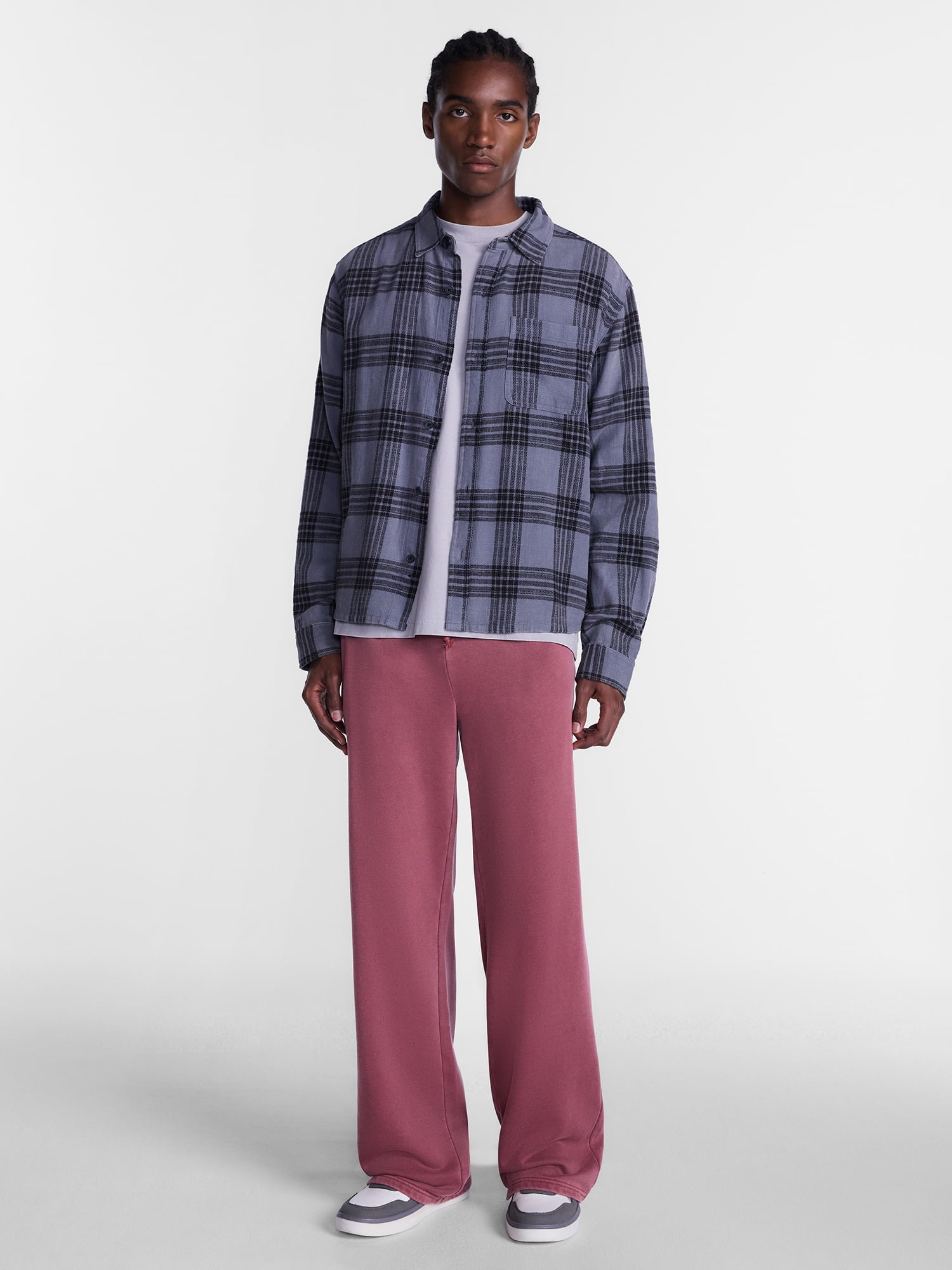 No Boundaries Fleece Open Hem Sweatpants, Men's XS-5XB