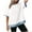 White, variant on Tops for Women Drop Shoulder Crew Neck Short Sleeve Loose Comfy Workout Running Tee Shirts