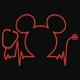 thumbnail image 2 of Junior's Mickey & Friends Nurse Heartbeat Racerback Tank Top, 2 of 5