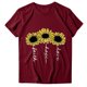 thumbnail image 3 of Pntutb Mujeres Casual Carta Impresión Mangas Cortas O-Cuello Camiseta Suelta Blusa tops Pntutb Pntutb-3541, 3 of 5