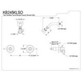 thumbnail image 2 of Kingston Brass KB245KLSO Tub Faucet Shower Only for KB245KL, Oil Rubbed Bronze, 2 of 2