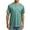 Green, variant on GENTS BLISS Short Sleeve Henley Men Shirts Crew Neck T shirts for Men Casual Printed Face Shirts for Men
