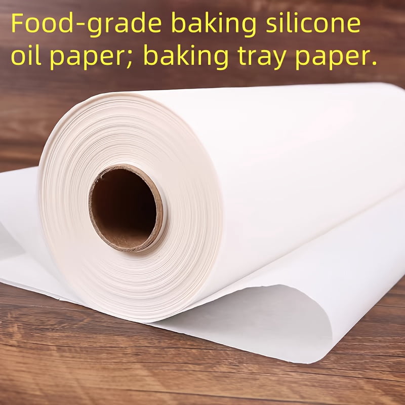 QUTETN White Silicone-Coated Parchment Paper Roll – Food-Grade, Heat Resistant Up to 428°F – For Baking, Air Fryer, Oven, Microwave & Grill – Non-Stick & Easy Release