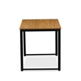thumbnail image 5 of East West Furniture Parmer 3 Pc Kitchen Set - 1 Modern Dining Table and 2 Mid Century Benches in Powder Coating Black Color and Brown Wood Laminate, 5 of 8