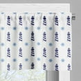 thumbnail image 3 of Ambesonne Navy Blue Valance Pack of 2, Aqua Ornate Pattern, 54"X12", Pale Blue Dark Blue, 3 of 5