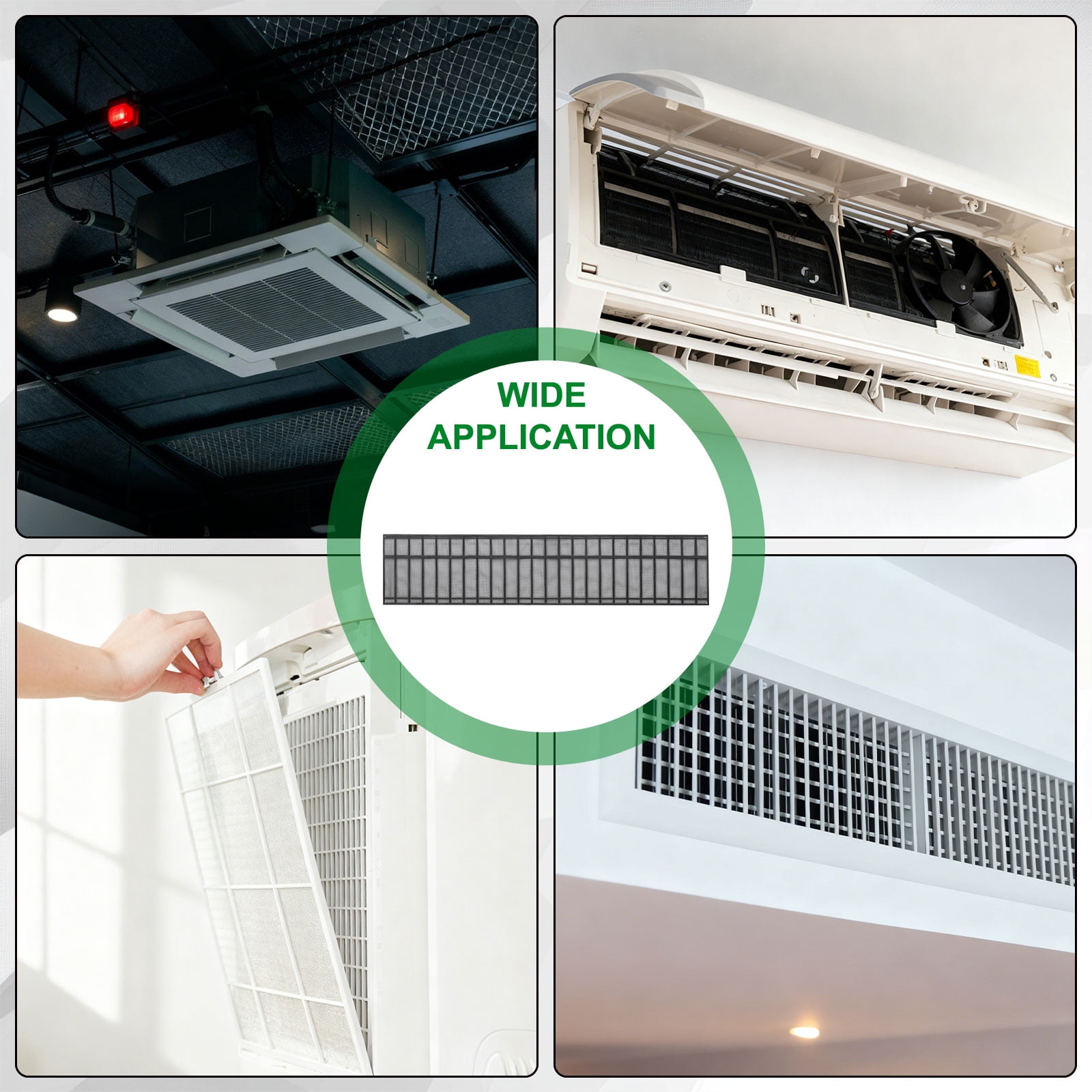 Uxcell Room Air Conditioner Filters Replacement (47" x 8.3") - Air Filter Replacement Parts Nylon Air Filter Screen Mesh Sheet for Home/Air Conditioning