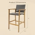 thumbnail image 3 of Gymax Ensemble de 2 Tabourets de Bar en Rotin pour Patio, Chaises de Bar d'Extérieur en Osier PE avec Accoudoirs et Repose-Pieds Robustes, 3 of 9
