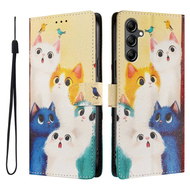 FOXDOCK Funda Tipo Cartera para Samsung Galaxy A15 con Soporte y Correa – Diseño de Patrones Lindos