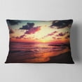 thumbnail image 2 of Designart Sea Sunset Landscape View - Seashore Throw Pillow - 12x20, 2 of 5