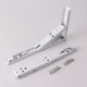 thumbnail image 2 of Soportes de estante plegables resistentes soporte de estante plegable de montaje en pared triangular resistente blanco con tornillos de instalación para banco-2 piezas, 2 of 5