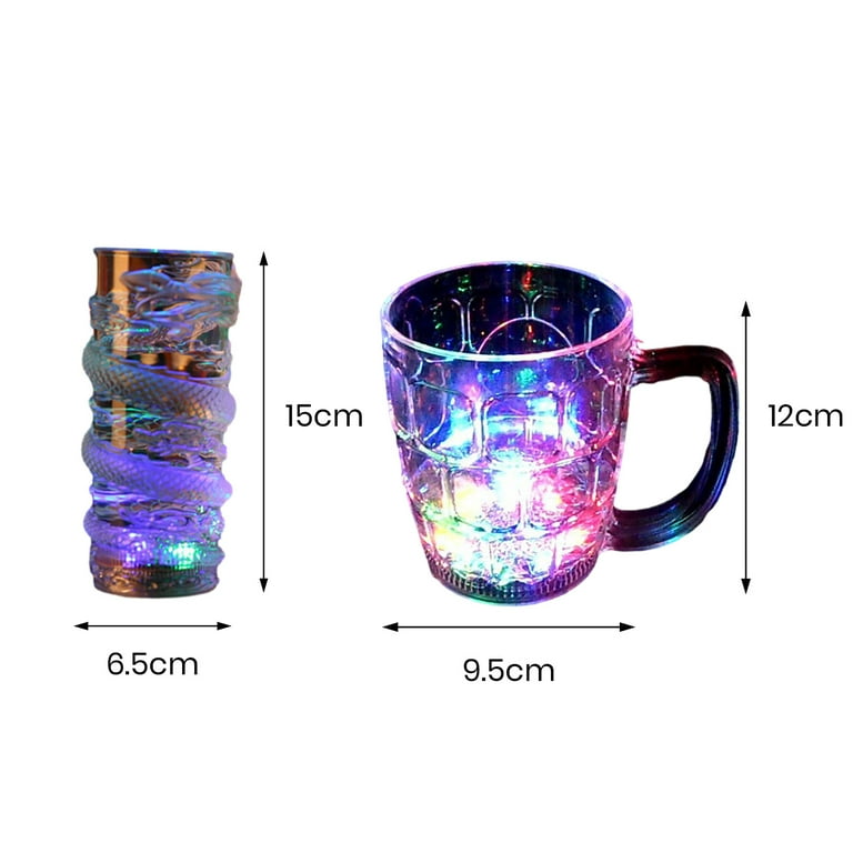 Clear Liquid Activated LED Light Mug Luminescent Cup Glow Party Skull Drinkware Clear Liquid Activated LED Light Mug Luminescent Cup Glow Party Skull Drinkware