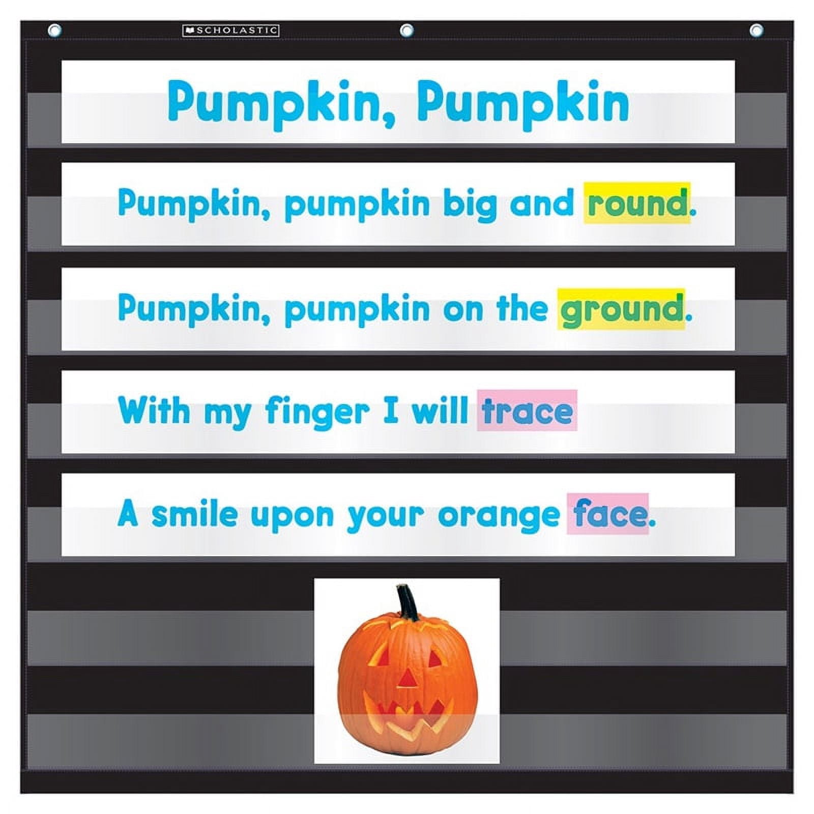 Scholastic Teaching Solutions Mini Pocket Chart, 28" x 28", Black