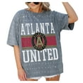 thumbnail image 3 of Women's-Gameday Couture  Gray Atlanta United FC Oversized Mini Rhinestone Classic T-Shirt, 3 of 5