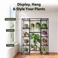 thumbnail image 5 of UNTIMATY 39" x 12" x 62" 7-Tier Black Metal Indoor Outdoor Garden Plant Stand for Potted Plants with Hanging Space, 5 of 11