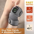 thumbnail image 4 of Heated Knee Massager for Pain Relief, Portable Knee Brace with Heat to Keep Knee Warms, Knee Heating Pad for Shoulder Elbow Knee 3 in 1 with Vibration, 4 of 11