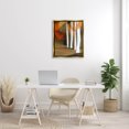 thumbnail image 2 of Modern Field Landscape Trees Abstract Painting Metallic Gold Framed Art Print Wall Art, 2 of 6