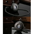thumbnail image 5 of ManChDa Mens Pocket Watches Classic Mechanical Pocket Watch Black Blue, 5 of 7