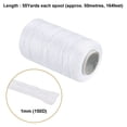 thumbnail image 2 of Uxcell Sewing Stitching Waxed Thread Cord Leather White 1pcs, 2 of 5
