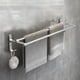 thumbnail image 2 of Toallero de mano para baño, soporte para toallas, soporte de pared sin taladro, barra de toalla de 40/50cm, barra doble de aluminio de 2 niveles, 2 of 7