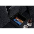 thumbnail image 5 of Pemberly Row Dark Gray Fabric Sectional Chaise Cupholders Charging Ports, 5 of 13