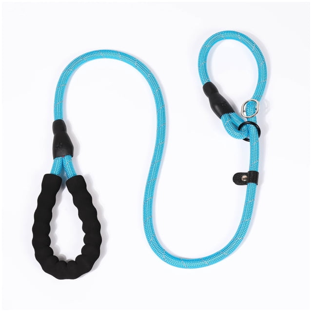Correa antideslizante para perros pequeños/cachorros, correa de entrenamiento antiasfixia, correa de cuerda con hilos reflectantes