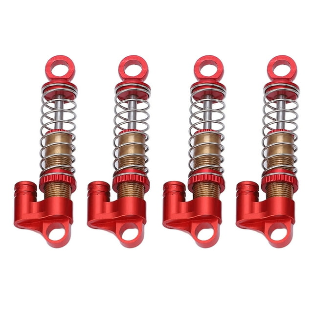 Front And Rear Shock Absorbers, Aluminum Alloy Rust Proof Shock Absorbers For 1/24 Remote Control Car Red