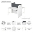 thumbnail image 6 of Hustle 60W 2 Person Cubicle with Tackboard in White - Engineered Wood, 6 of 7