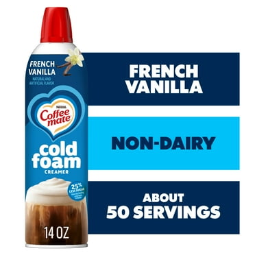 Coffee mate Non Dairy French Vanilla Flavored Cold Foam Coffee Creamer, 14 fl oz Can