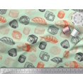 thumbnail image 2 of Soimoi Tissu Viscose Georgette Grains & Poisson Tissu Imprimé 1 Yard 42 Pouces de Large, 2 of 3