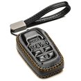 thumbnail image 2 of Vitodeco Genuine Leather Smart Key Fob Case with Leather Key Strap Compatible for Toyota Rav4 Prime 2022 (5-Button, Black), 2 of 4