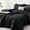 02 - Black, variant on 7-Piece Queen Comforter Set, Seersucker Bed in a Bag All Season Luxury Bedding with Comforter, Sheets, Pillowcases & Shams, Ivory