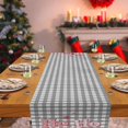 thumbnail image 3 of Rdsfhsp Christmas Ho Ho Ho Sign Plaid Table Runner for Home Kitchen Dining Table Decor, Christmas Table Runner for Party Christmas Decorations Indoor Gifts for Women Friends,13 x 72 Inch, 3 of 5
