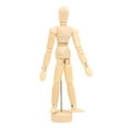 thumbnail image 2 of SHEIGUANNI Movable Joint Wooden Manikin - 6.3Inch Art Drawing Figure Model with Flexible Limbs, Wooden Sketch Doll for Artists & Kids, 2 of 8