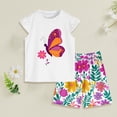 thumbnail image 2 of Sopiago Toddler Girl Summer Clothes 2T 3T 4T 5T Outfits Cotton Sleeveless Tank Tops Shorts Little Girl Clothing Set Purple,1-2 Years, 2 of 5