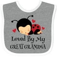 thumbnail image 3 of Inktastic Loved by My Great Grandma Girls Baby Bib, 3 of 4