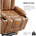 thumbnail image 5 of Power Lift Recliner Chair for Elderly,Electric Leather Lift Chair,  22" Wide Lift Assist Recliner for Seniors with Heat and Massage Function,Ergonomic Recliner Chair with Side Pocket and Cup Holders, 5 of 7