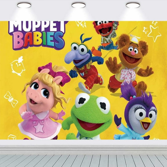Muppet Babies school Backdrop Background Banner Taspestry Wall Decor Birthday Party Supplies Poster Fans